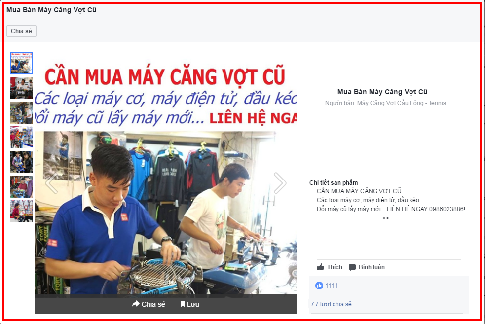 Mua Bán & Trao Đổi Máy Căng Vợt - Cũ / Mới