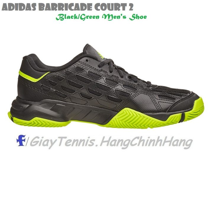 Giày Tennis Adidas Barricade Court 2 Black/Green