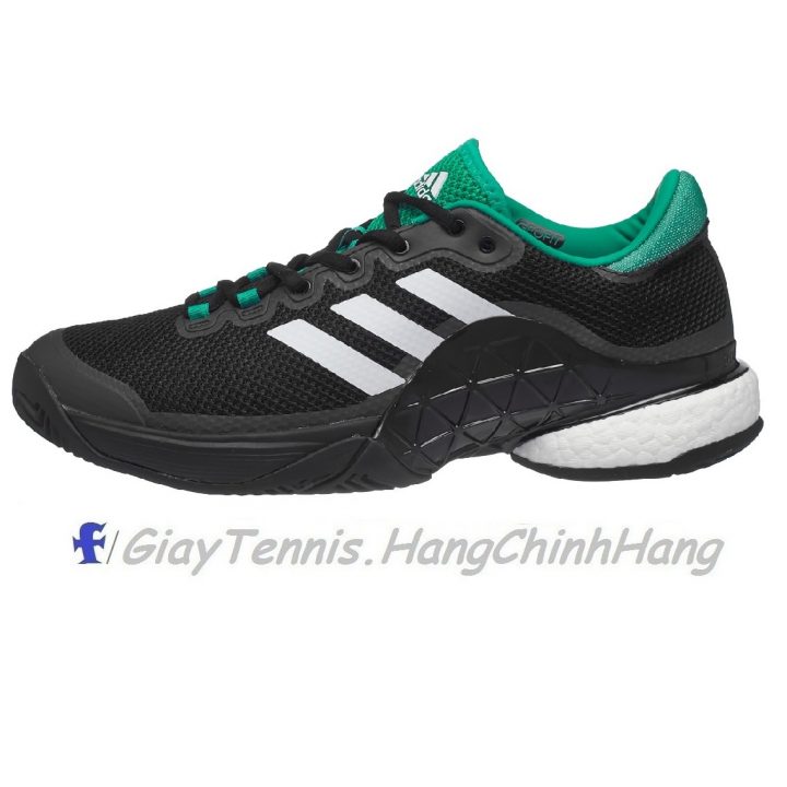 Giầy Tennis Adidas Barricade Boost 2017 Black/White/Green (hết hàng)