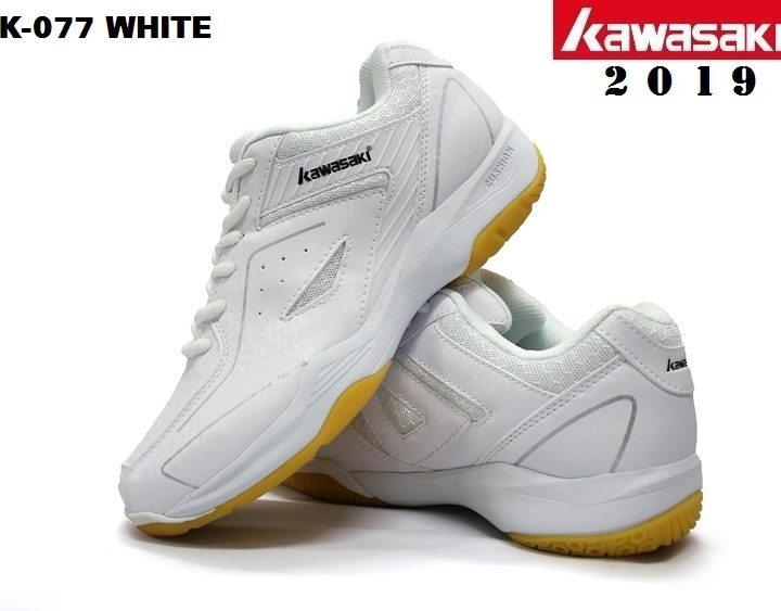 Giày Cầu Lông Kawasaki K077 Full White – Năm 2019