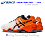 Giày Tennis Asics Gel Resolution 7 2019 White/Koi/Black (E701Y-100)