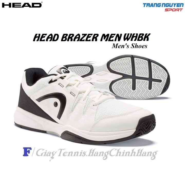 Giày Tennis Head Brazer Men WHBK (Trắng/Đen)