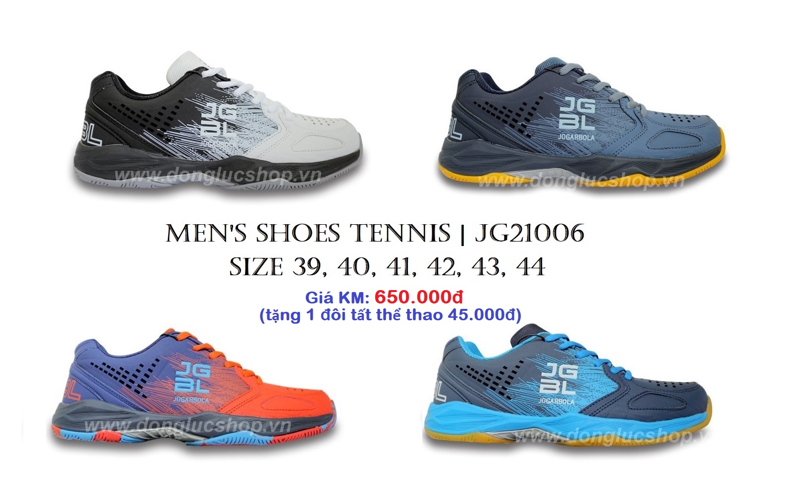 Jg21006 Là Mẫu Giày Tennis Jogarbola Rất Phù Hợp Để Tập Luyện Và Thi Đấu  Phong Trào | Trang Nguyên Sport