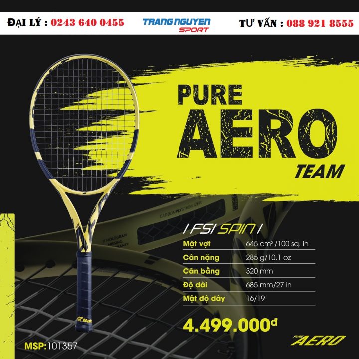 Vợt Tennis Babolat Pure Aero Team 2021 (285gr)